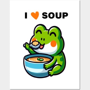 Soup-Crazy Frog Design Posters and Art